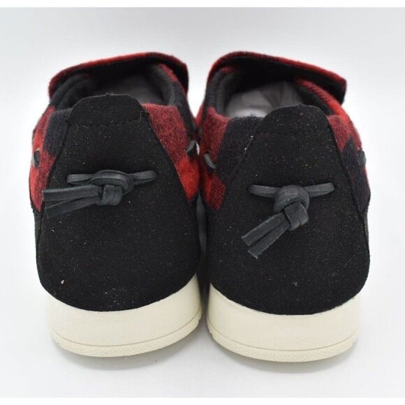 Sperry Mens Size 11.5 Moc Sider Buffalo Check Plaid Red Wool Blend Slip On Shoes - Picture 4 of 11